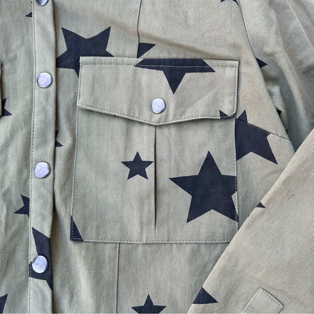 Promesa star button up military shirt jacket - Picture 6 of 9